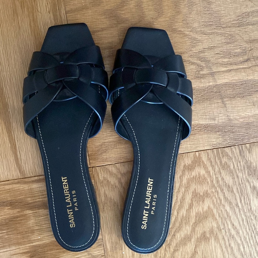 Saint Laurent Tribute Slip-On Sandals